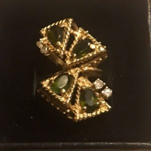 Vintage 14k Tourmaline & Diamond Ring